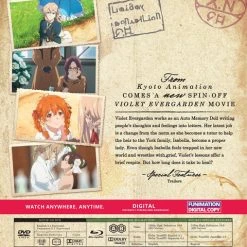 FUNIMATION/CRUNCHYROLL Violet Evergarden I Eternity And The Auto Memory Doll Movie Blu-ray/DVD -Aniplex USA Shop 704400103261 anime violet evergarden eternity and the auto memory doll blu ray dvd back
