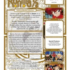 Viz Ranma 1/2 OVA And Movie Collection Limited Edition Blu-ray -Aniplex USA Shop 782009244646 anime ranma 1 2 ova and movie collection limited edition blu ray back